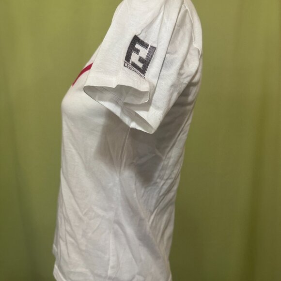 Fendi Italy Roma Amor Women's White Blouse Embroidered Size Small - Picture 7 of 7